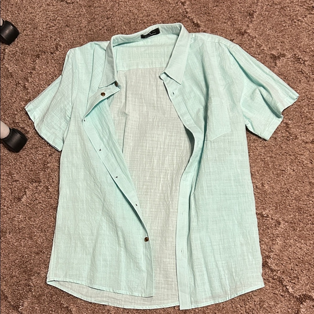 Mint Green Men's Dress Shirt